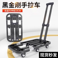 LdgTrolley Pull Goods Foldable Trolley Platform Trolley Trailer Handling Express Home Hand Buggy Portable Shopping Cart