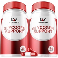 2 Pack - Glycogen Support, Glycogen Control Advanced Formula, Glycogen Capsules, Glycogen Fix with P