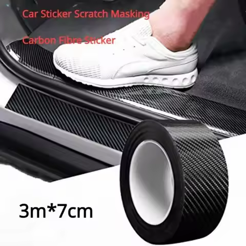 Carbon Fiber Tape Stickers on Car Automotive Cloth Tape Waterproof Decorative Masking Adhesive Adhes