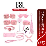 G&L Pink Sexual Abuse Tools Leather Plush BDSM SM Bondage Adult Sex Toy For Men Women Couples