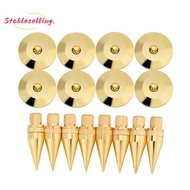 STABLESELLING Speaker Isolation Spikes, Copper Gold Isolation Feet Pads, Amplifier Isolation Spikes 