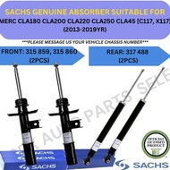 SACHS GENUINE ABSORBER (FRONT, REAR) FOR MERC CLA180 CLA200 CLA220 CLA250 CLA45 [C117, X117] (2013-2