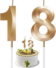 Birthday Candles Numbers 18, 3D 18th Birthday Candles, 18th Birthday Candles Cake Number, Birthday C