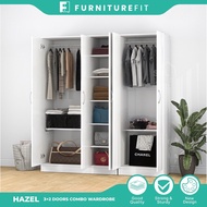 Furniture Fit HAZEL 5FT WARDROBE / ALMARI BAJU WITH HANDLE / almari baju /kabinet baju / almari baju