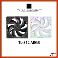 Thermalright TL-S12 Black / White 5V ARGB 3Pin PWM 12CM Casing Fan S-FDB Bearing