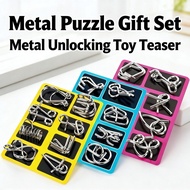 Puzzle 8pcs Wire Brain Teaser IQ Game Metal Gift Set Puzzle Unlocking Metal