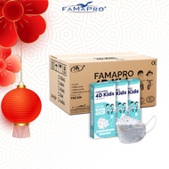 [BOX OF 50 BOXES] Famapro 4D Mask kid 3-layer children's medical Mask for children 18-25kg (box of 1