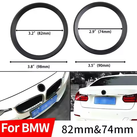 2pcs Front Rear Logo Ring Covers Trims for BMW F30 E90 3 4 Series for M3 E36 E46 E90 E92 F30 F31 Log