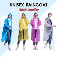 Women Men Thick Waterproof Rain Coat Hoodie Poncho Rain Coat Rain suit Rainwear Suit Baju Hujan Dewa