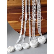 LyNa- [5 meter roll] White cotton lace ribbon 1cm to 6cm