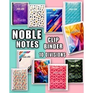 NOBLE NOTES BINDER NOTEBOOK 10 DIVISIONS CLIP BINDER