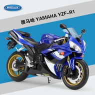 【緣來】WELLY威利 1:10 雅馬哈 YAMAHA YZF-R1 仿真摩托車模型成品