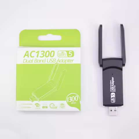 WiFi USB Adapter Dual Band 2.4G/5Ghz 1300M Wi-Fi Dongle 802.11AC Powerful Antenna Wireless For Win7/
