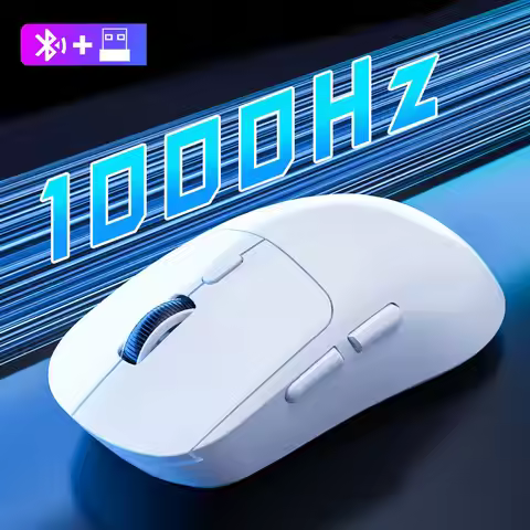 Portable Rechargeable Wireless Mouse Bluetooth/2.4G Dual-Mode Gaming Mice 4 Colors Silent Gamer Mice