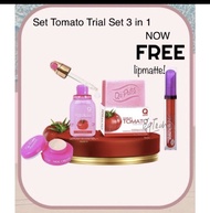 Set Tomato DSV serum come with sun block with free lipmate extra gift also.