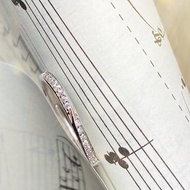 925純銀 純銀排鑽鋯石線戒 鋯石戒指 線戒 開放式戒指