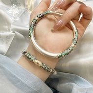Silver-plated white copper with enamel and ornamental floral pattern, pure silver9999Gold-painted st