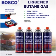 BOSCO GAS CARTRIDGE/ PORTABLE STOVE GAS/ GAS CARTRIDGE FOR PORTABLE STOVE GAS/ BOSCO LIQUEFIED BUTAN