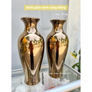 Gold Ceramic Vase-Copper-Surplus Goods-37cm