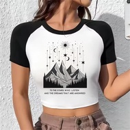 Acotar Crop Top - Vintage Harajuku Stylish Woman's Clothing