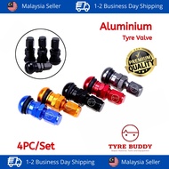 Racing Aluminium Tyre Valve (4pc/set); Car; Tayar; Kereta; Accessories; Rays; Proton; Kancil; Perodu