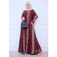 Gamis Jumbo Wanita Bahan Calvin Jeans Motif Blang Size S/M L/XL LD 98-130 110-150 Marinem Terbaru