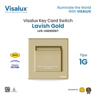 Visalux Key Card Switch Lavish Series - 1G Gold Premium Hotel Card Switch/ (LVS-VSD9101KT-GD)