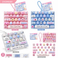 ZHOMKI89 Keyboard Keychain, 26-key Pressable Keys Stress Relief Decompression Toy, Cute  Key Sounds 