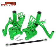 Motorcycle Aluminum CNC Adjustable Footpegs Foot Pegs Pedals Rest Rearset For KAWASAKI Ninja ZX10R Z