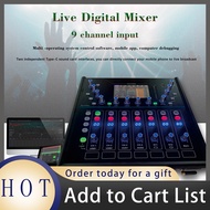 DM8s Professional Audio Digital Mixer 9 Channel Input Audio DJ Console PC/APP Software Debugging Live Broadcast Sound Mixer Sound Card Home KTV Audio Equipment*&amp;&amp;-