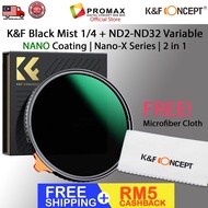 CHEAPEST K&F Concept Nano-X Black Mist Diffusion 1/4 with ND2-32 ND Varieble Soft 2 in1 Filter Doubl