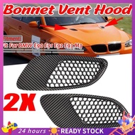 【HOT SALE】 2PCS  Hood Vent Louvers Air Scoop Bonnet Vent Cover For- E90 E91 E92 E93 M3, Carbon Fiber