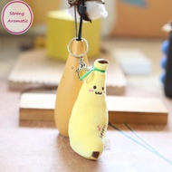 STRO New 12CM Creative Interesting Banana Pendant Plush Toys Fruit Stuffed Dolls Keychain Ornament H