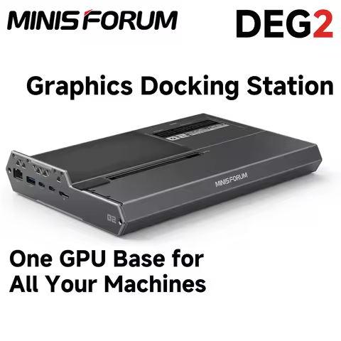 MINISFORUM DEG2 OCulink TB5 140W 80Gbps Graphics Docking Station GPU Base Game PCIe x16 2.5G LAN M.2
