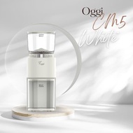 Oggi เครื่องบดกาแฟไฟฟ้าอัตโนมัติ รุ่น CM5 เฟืองบดทรงกรวย รอบต่ำ ความร้อนต่ำ ขนาดเล็ก บดละเอียดผงค้างน้อย White