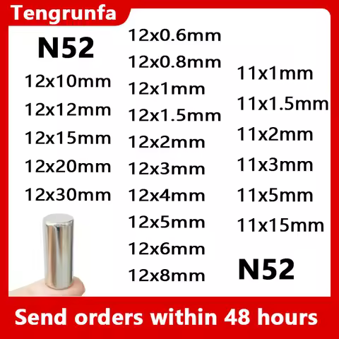 Round Micro Magnets 11x1 11x1.5 11x2 11x3 11x5 11x15 12x0.6 12x0.8 12x1 12x1.5 12x2 12x3 12x4 12x5 1