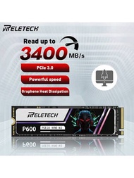 Reletech P600 M.2 SSD NVMe PCIe Gen3.0X4固態硬盤適用於筆記本電腦/台式機512GB/1TB/2TB