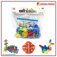 SaranaPeraga - HC091 Lego DIY Blocks Geometry Snowflake Building Blocks / Plastic Stacking Blocks - 