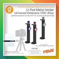 HOWN u-Pad Metal Holder tablet with Cold Shoe and 1/4 Screw Interface Universal Mount for Tripod (Cl