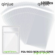 QINJUE 100 Sheets PSA BGS Card Brick Film, Waterproof Transparent PSA BGS Slab Sleeve,  Durable Stro
