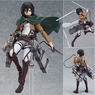 Anime Attack on Titan 203 Mikasa Ackerman Figma Action 15CM PVC Figure Model Toy Figurine Doll Colle