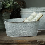 Country Distressed Flower Pots Flower Vessels Flower Planting Balls Flower Buckets Gardening Groceri