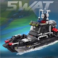 Compatible with Lego Deformed SWAT cruise ship robot mecha b*兼容乐高变形特警巡航舰船机器人机甲男孩益智拼装警船玩具积木25.9.8