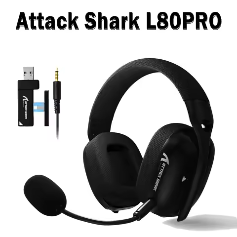 ATTACK SHARK L80PRO Wireless Gaming Headset Tri-Mode 2.4G Bluetooth Wired Ultra-Light Low Latency No