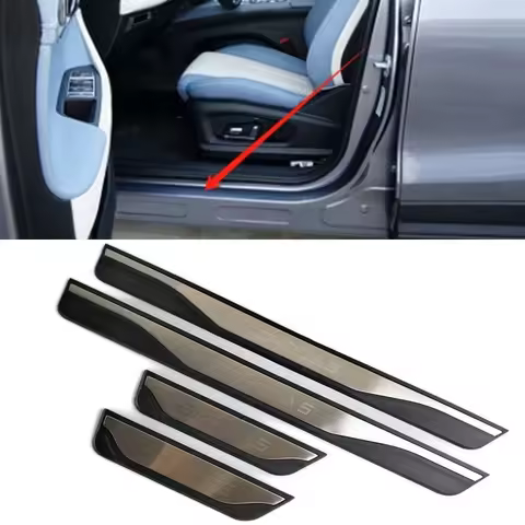 4PCS Plastic Stainless Steel For 2022-2024 Chery OMODA 5 Car Accessories Auto Door Sill Pedal Welcom