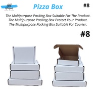 Pizza Box- 8-White Pizza box-Carton Box-Packaging box-Courier box Carton Boxes