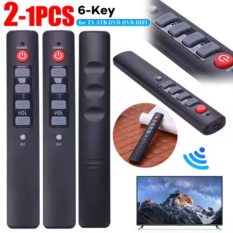 Universal 6 Button Keys Learning Remote Control Copy Code Infrared IR Duplicator Controller For TV S