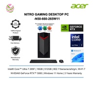 Acer Nitro N50-660-265W11 Gaming Desktop PC (Ultra 7 265F, 16GB, 512GB, NV RTX5060, W11H, AI)