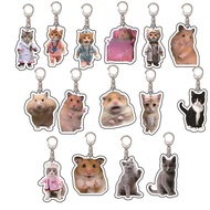 keychain keychain hook Banana Cat happy Cat Acrylic Keychain Food Cat Cat Head Emoticon Pack Keychai