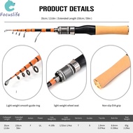 Portable Telescopic Fishing Rod 4-10lb Line Weight Durable Fishing Rod